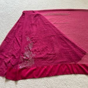 Stonework Georgette Floral Saree - 18.2 ft